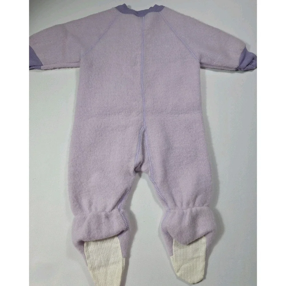 Vintage 90s Okie Dokie Baby Fleece Footed Sleeper 12M NWT USA Pink